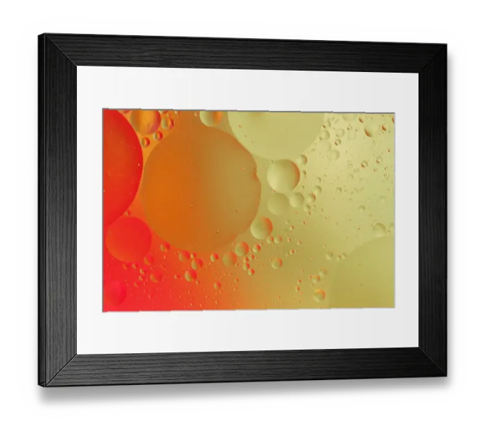 Framed Print : Close-up pattern of bubbles in oil and water mixture Framed Print : Close-up pattern of bubbles in oil and water mixture