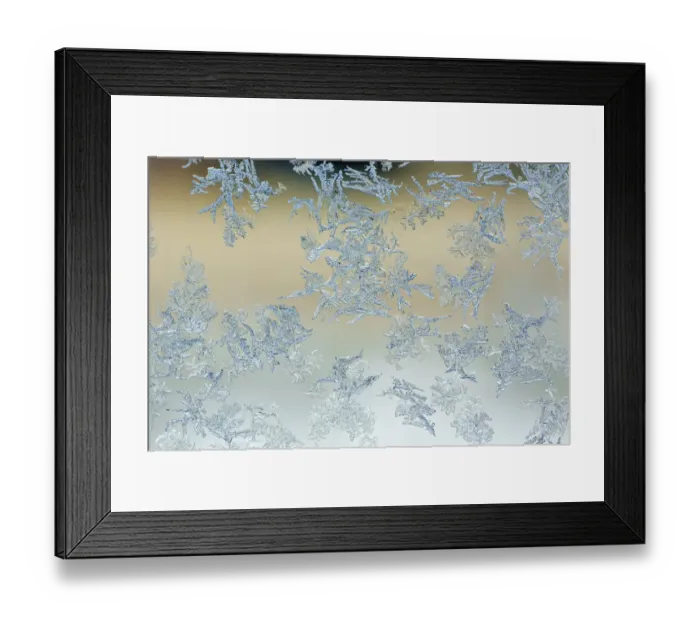 Framed Print : Frost pattern on window