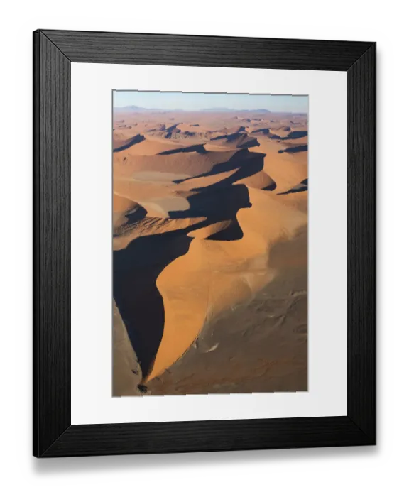 Framed Print : Aerial view over Sossusvlei sand dunes in Namib-Naukluft National Park, Namibia Framed Print : Aerial view over Sossusvlei sand dunes in Namib-Naukluft National Park, Namibia