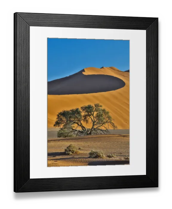Framed Print : Africa, Namibia, Sossusvlei Dunes in the Morning Light