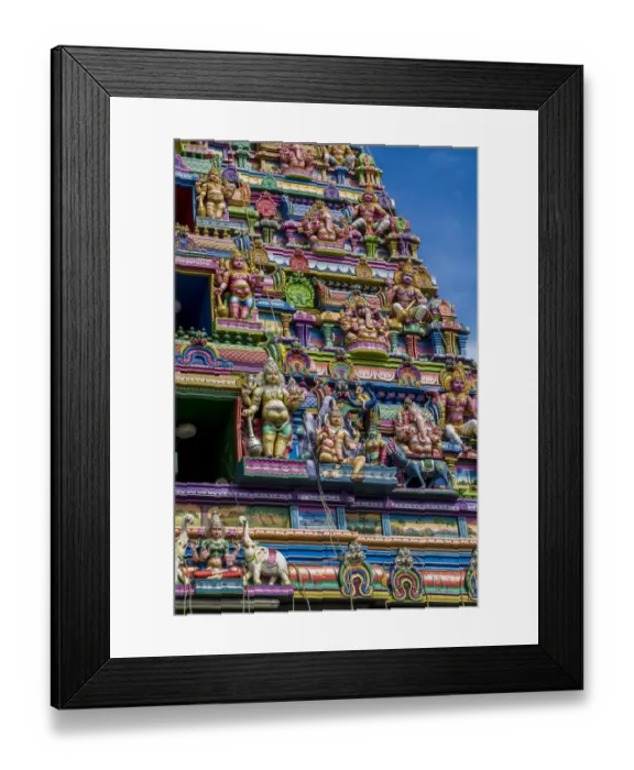Framed Print : The Arul Mihu Navasakthi Vinayagar Hindu Temple, Victoria, Mahe, Republic of Seychelles