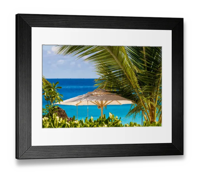 Framed Print : Petit Anse Beach at the Four Seasons Resort, Mahe, Republic of Seychelles, Indian Ocean