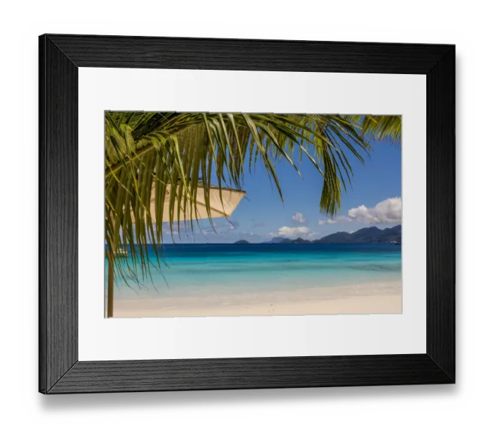 Framed Print : Petit Anse Beach at the Four Seasons Resort, Mahe, Republic of Seychelles, Indian Ocean