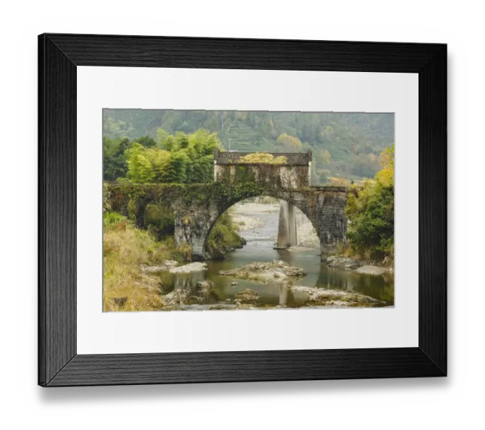 Framed Print : Old arched bridge, near Xie Li Village, China Framed Print : Old arched bridge, near Xie Li Village, China