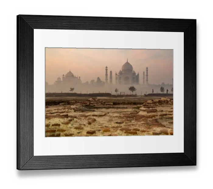 Framed Print : India, Uttar Pradesh. Agra. No Water No Life expedition, view of Taj Mahal from opposite Framed Print : India, Uttar Pradesh. Agra. No Water No Life expedition, view of Taj Mahal from opposite