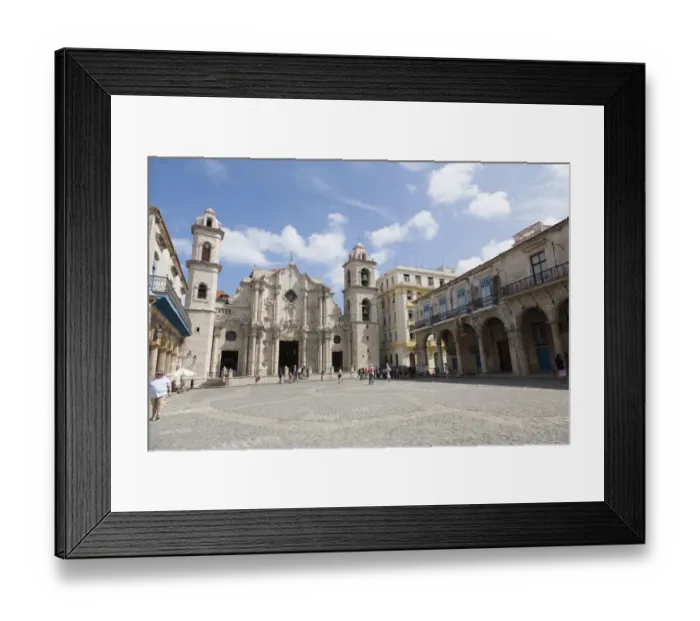 Framed Print : Cuba, Havana, Old Havana. Cathedral Square