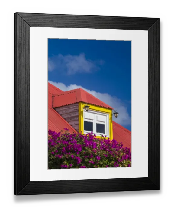 Framed Print : French West Indies, St-Barthelemy. Gustavia, red roof Framed Print : French West Indies, St-Barthelemy. Gustavia, red roof