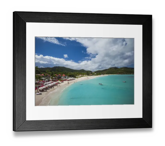 Framed Print : French West Indies, St-Barthelemy. Saint Jean Beach