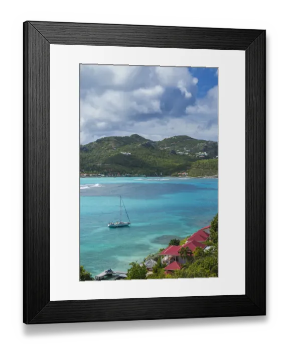 Framed Print : French West Indies, St-Barthelemy. Baie de Saint Jean