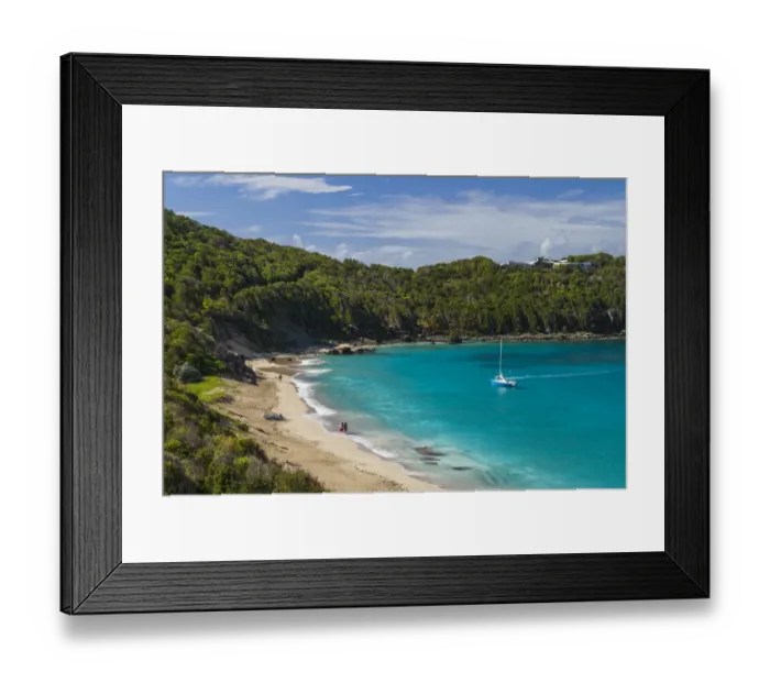 Framed Print : French West Indies, St-Barthelemy. Colombier, Anse de Colombier bay and beach Framed Print : French West Indies, St-Barthelemy. Colombier, Anse de Colombier bay and beach