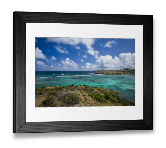 Framed Print : French West Indies, St-Barthelemy. Anse du Grand-Cul-de-Sac bay