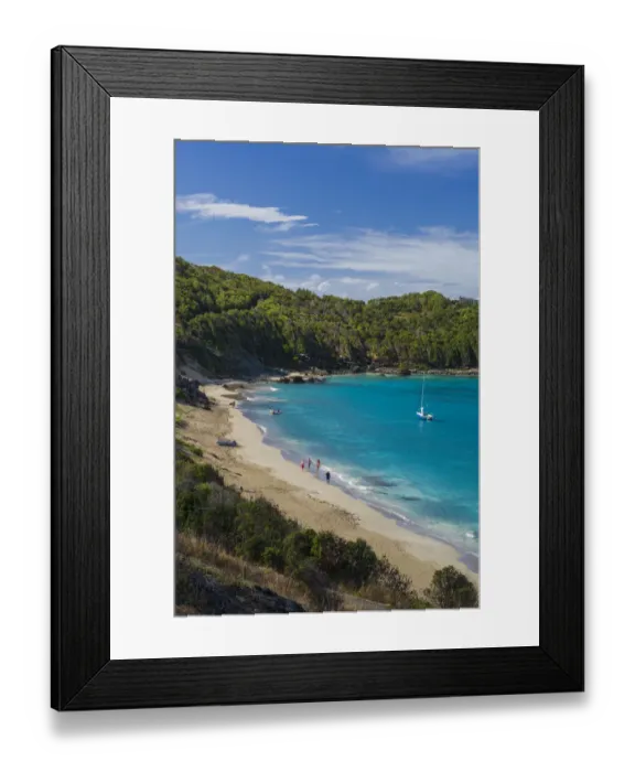 Framed Print : French West Indies, St-Barthelemy. Colombier, Anse de Colombier bay and beach Framed Print : French West Indies, St-Barthelemy. Colombier, Anse de Colombier bay and beach