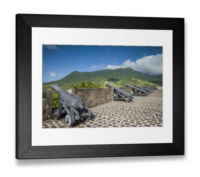 Framed Print : St. Kitts and Nevis, St. Kitts. Brimstone Hill Fortress Framed Print : St. Kitts and Nevis, St. Kitts. Brimstone Hill Fortress