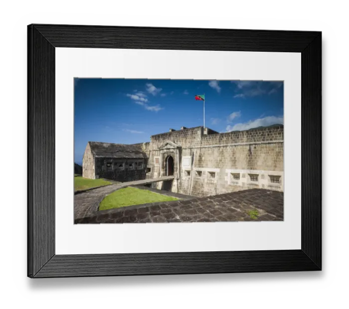 Framed Print : St. Kitts and Nevis, St. Kitts. Brimstone Hill Fortress Framed Print : St. Kitts and Nevis, St. Kitts. Brimstone Hill Fortress