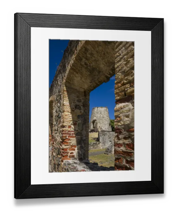 Framed Print : U. S. Virgin Islands, St. John. Leinster Bay, Annaberg Sugar Mill Ruins