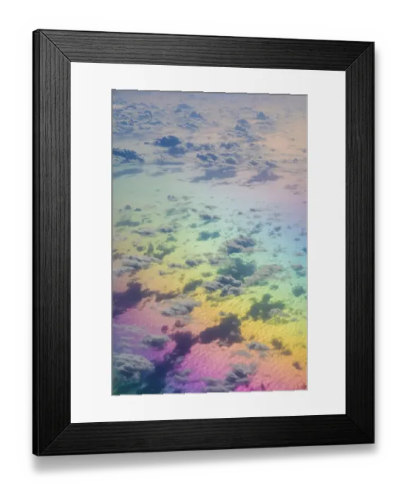 Framed Print : U. S. Virgin Islands, St. Thomas. Aerial view of clouds and rainbow over the Caribbean Sea Framed Print : U. S. Virgin Islands, St. Thomas. Aerial view of clouds and rainbow over the Caribbean Sea