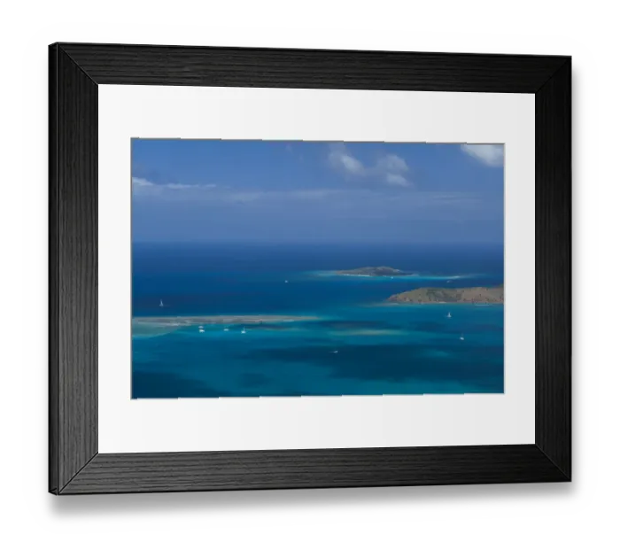 Framed Print : British Virgin Islands, Virgin Gorda. North Sound from Fanny Hill