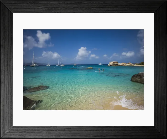 Framed Print : British Virgin Islands, Virgin Gorda. The Baths, beach view
