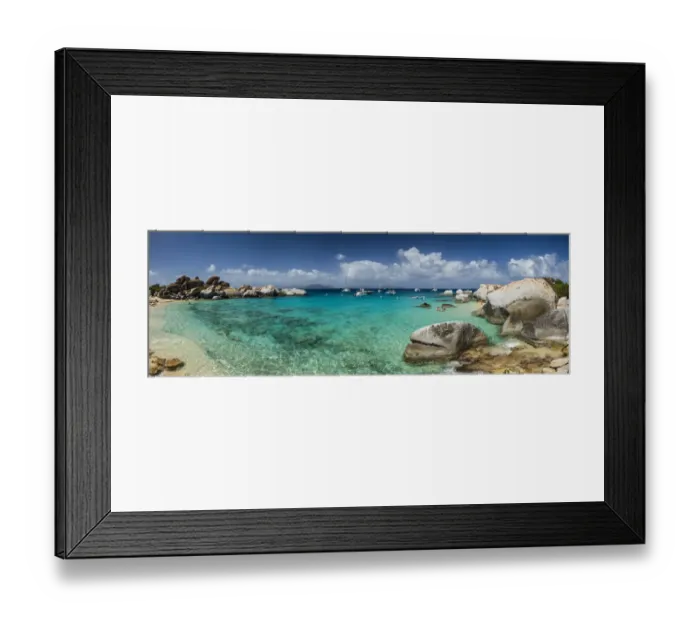 Framed Print : British Virgin Islands, Virgin Gorda. The Baths, beach view