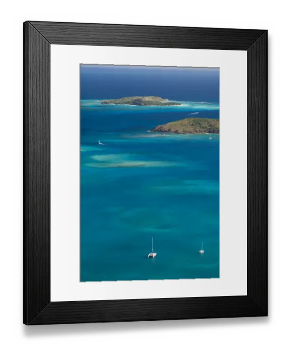 Framed Print : British Virgin Islands, Virgin Gorda. North Sound from Fanny Hill