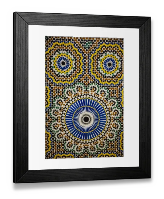 Framed Print : Marrakech, Morocco, Moroccan mosaic tile wall Framed Print : Marrakech, Morocco, Moroccan mosaic tile wall