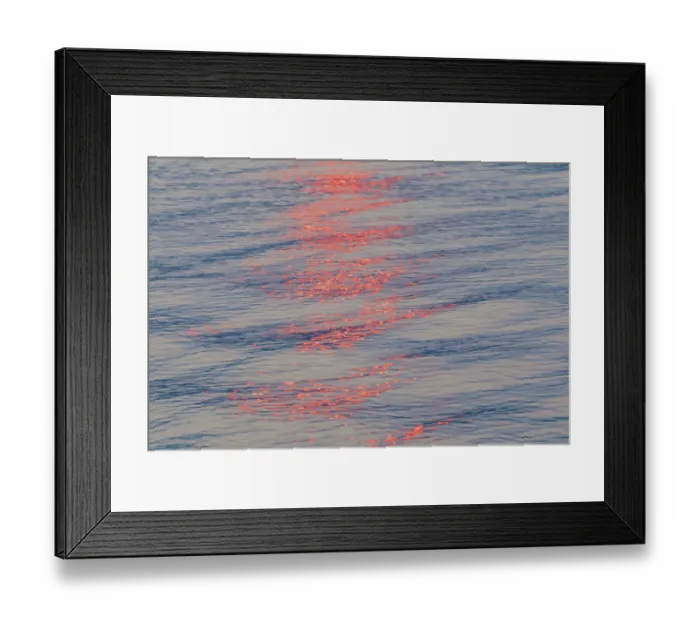 Framed Print : USA, Washington State, Seabeck. Sunset reflected on Hood Canal