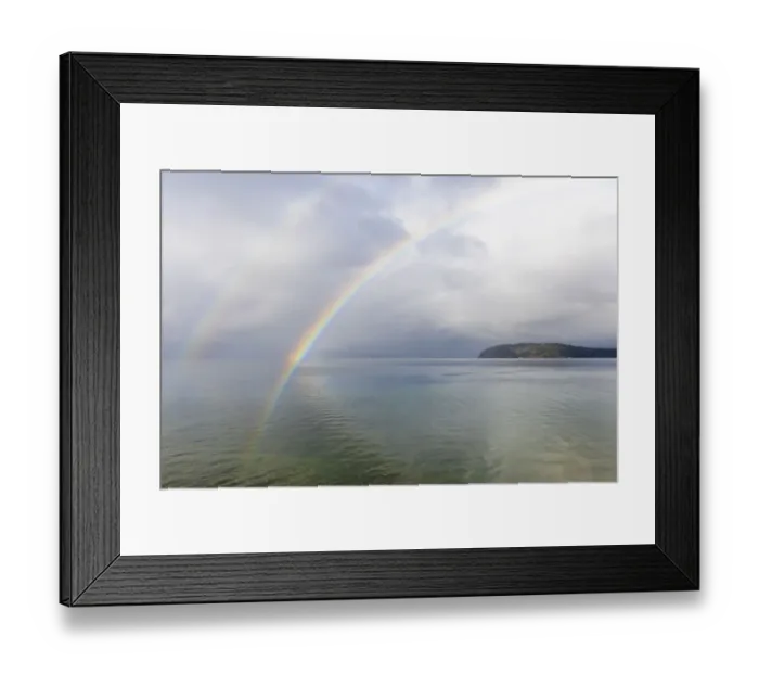 Framed Print : USA, Washington State, Seabeck. Rainbow over Hood Canal Framed Print : USA, Washington State, Seabeck. Rainbow over Hood Canal