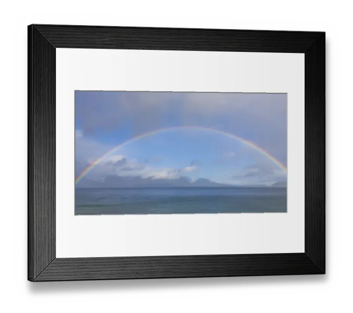 Framed Print : Rainbow over Hood Canal - Washington, Seabeck