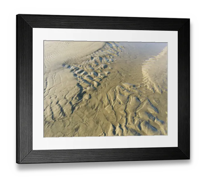 Framed Print : USA, Oregon, Manzanita. Beach sand patterns