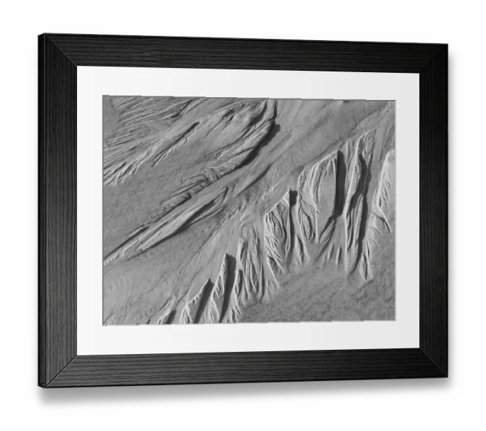 Framed Print : USA, Oregon, Manzanita. Black and white of beach sand patterns Framed Print : USA, Oregon, Manzanita. Black and white of beach sand patterns