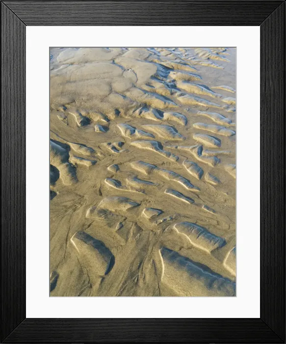 Framed Print : USA, Oregon, Manzanita. Beach sand patterns