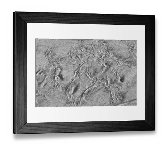 Framed Print : USA, Oregon, Manzanita. Black and white of beach sand patterns