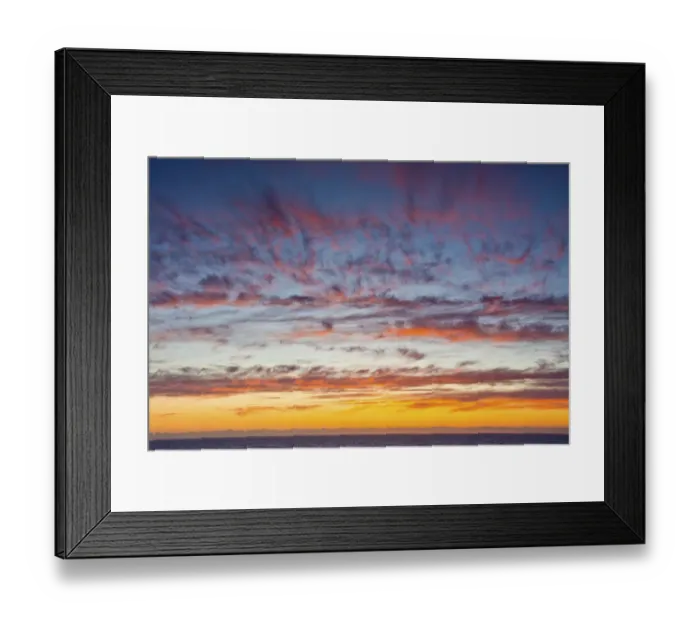 Framed Print : Sunset sky, ocean, Heceta Beach, Oregon Coast, Oregon, USA