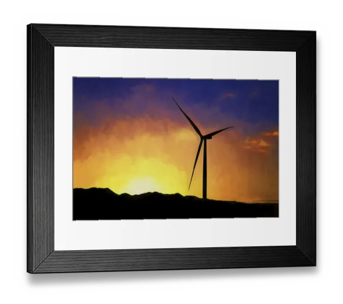 Framed Print : USA, California, Ocotillo Wind Energy Facility. Silhouette of wind turbine at sunset Framed Print : USA, California, Ocotillo Wind Energy Facility. Silhouette of wind turbine at sunset