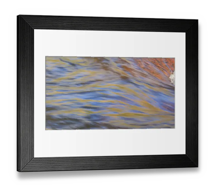 Framed Print : Graphic reflections on river surface, Lower Deschutes River, Central Oregon, USA