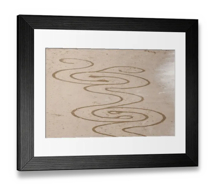Framed Print : USA, Oregon, Bandon Beach. Geometric drawings in the sand. (PR) Framed Print : USA, Oregon, Bandon Beach. Geometric drawings in the sand. (PR)
