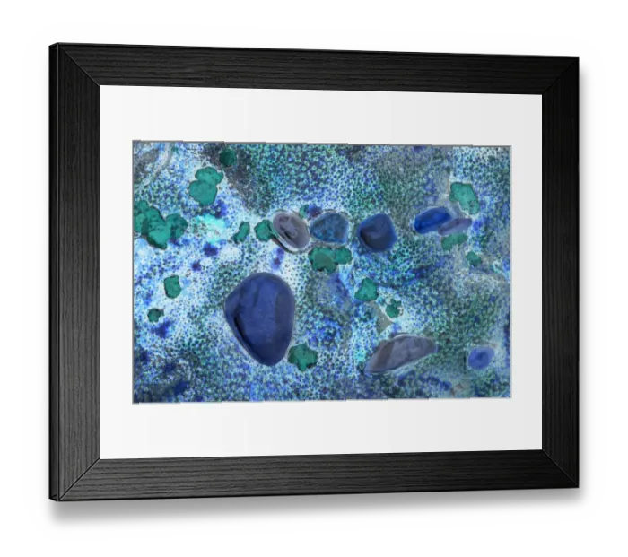 Framed Print : Canada. Pebbles and shell abstract. Credit as: Mike Grandmaison  /  Jaynes Gallery  /  DanitaDelimont