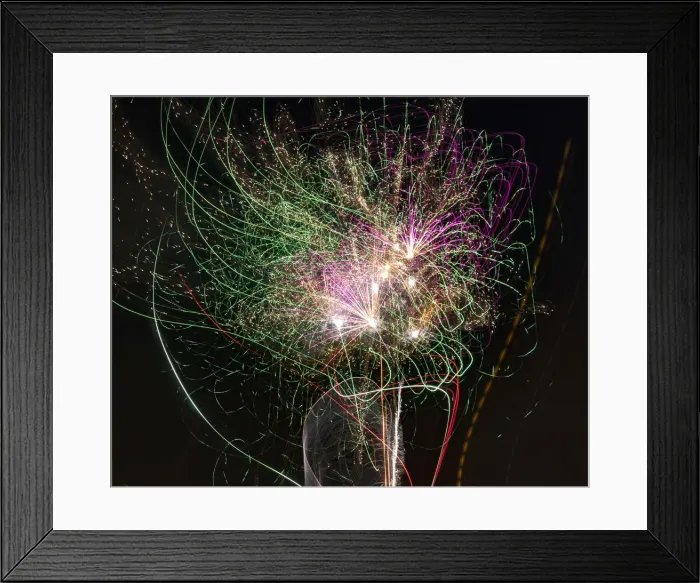 Framed Print : Iceland, Reykjavik. New Years Eve fireworks abstract Framed Print : Iceland, Reykjavik. New Years Eve fireworks abstract