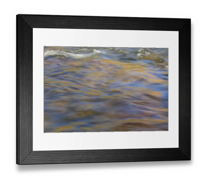 Framed Print : Graphic reflections on river surface, Lower Deschutes River, Central Oregon, USA