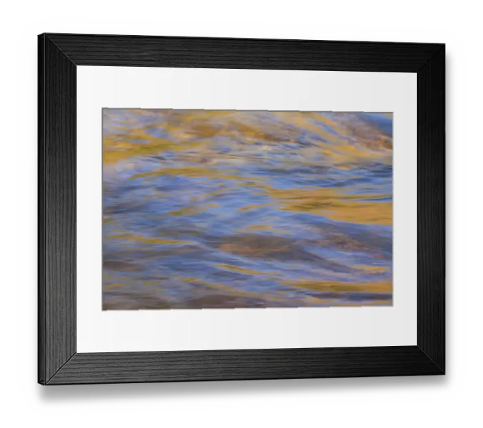 Framed Print : Graphic reflections on river surface, Lower Deschutes River, Central Oregon, USA