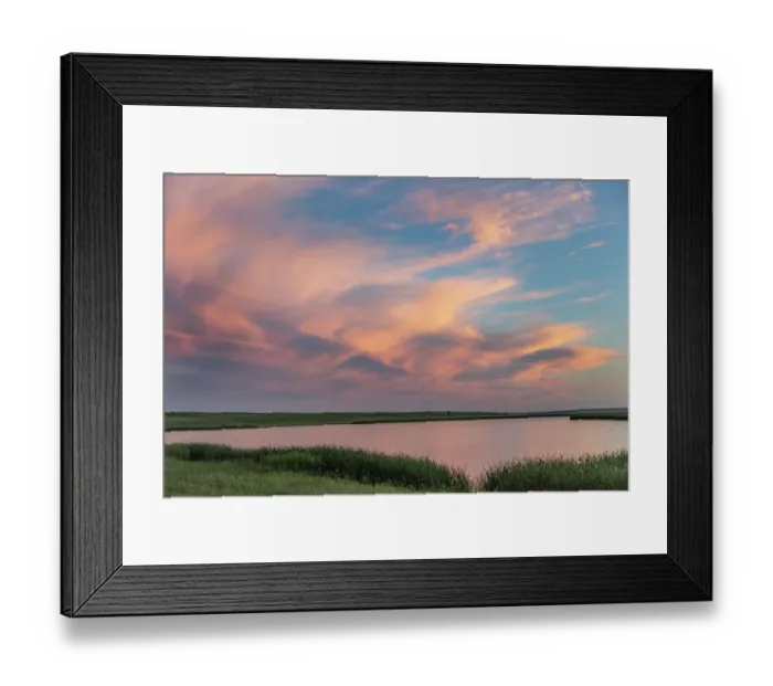 Framed Print : Sunset clouds reflecting at Medicine Lake National Wildlife Refuge, Montana, USA Framed Print : Sunset clouds reflecting at Medicine Lake National Wildlife Refuge, Montana, USA