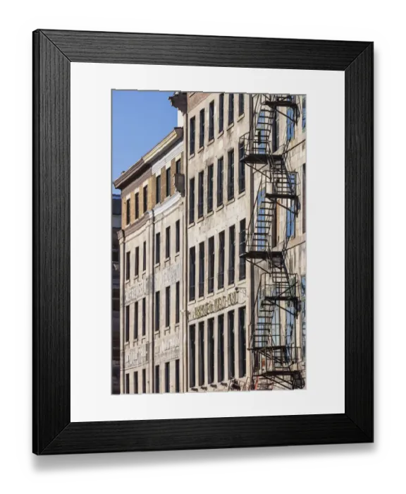 Framed Print : Canada, Quebec, Montreal. The Old Port, buildings along Rue de la Commune Framed Print : Canada, Quebec, Montreal. The Old Port, buildings along Rue de la Commune