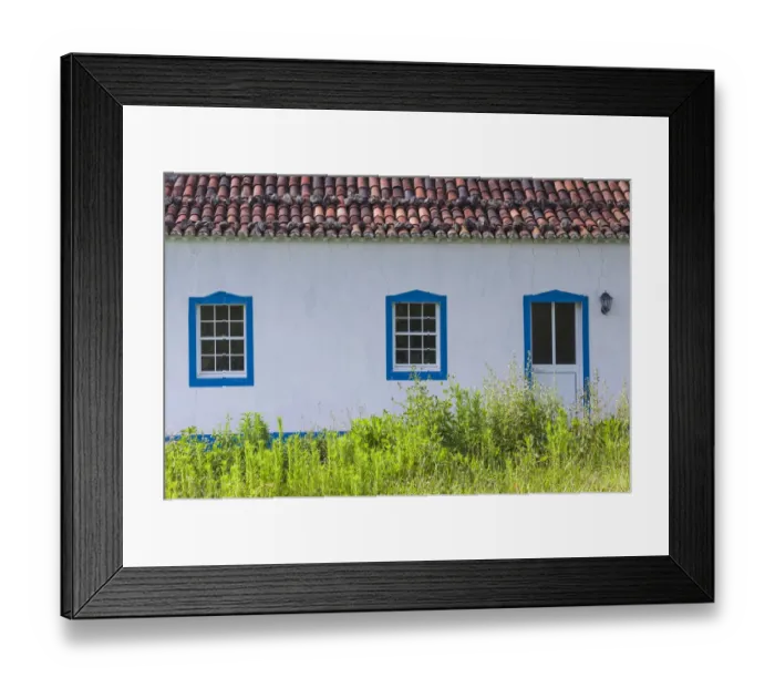 Framed Print : Portugal, Azores, Santa Maria Island, Norte. Farmhouse