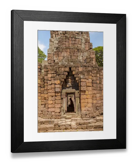 Framed Print : Thailand. Phimai Historical Park. Ruins of ancient Khmer temple complex. Buddha statue