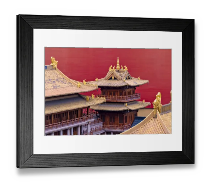 Framed Print : Architectural details of Jing an Temple, Shanghai, China Framed Print : Architectural details of Jing an Temple, Shanghai, China