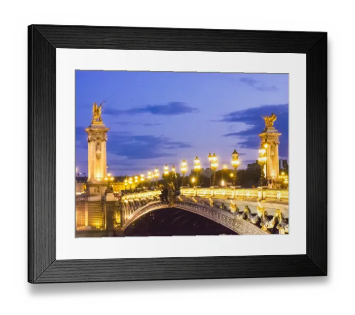 Framed Print : Pont Alexandre III Bridge crossing the Seine River Framed Print : Pont Alexandre III Bridge crossing the Seine River