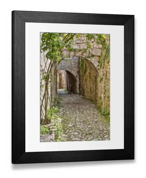 Framed Print : France, Saint-Cirq Lapopie. Tunneled walkway Framed Print : France, Saint-Cirq Lapopie. Tunneled walkway