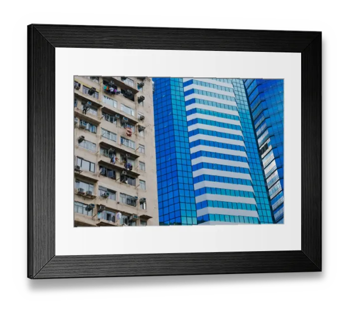 Framed Print : Residential building, Hong Kong, China Framed Print : Residential building, Hong Kong, China
