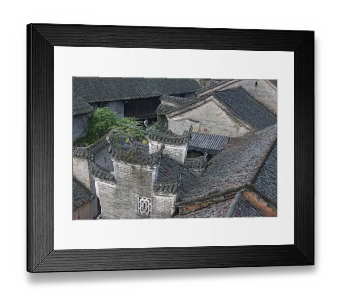 Framed Print : Tiled roofs of traditional houses, Longtan Ancient Village, Yangshuo, Guangxi, China Framed Print : Tiled roofs of traditional houses, Longtan Ancient Village, Yangshuo, Guangxi, China