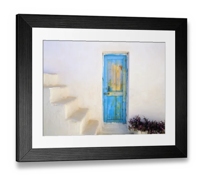 Framed Print : Greece, Nissyros. Weathered door and stairway Framed Print : Greece, Nissyros. Weathered door and stairway